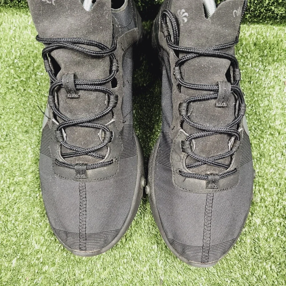 Nike React Element 55 Triple Black Athletic Sneakers BQ6166-008 Mens 12